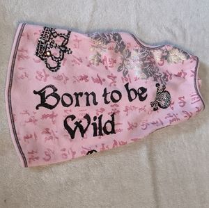 Born to be wild pink with rhinestone ☠️ and 👑